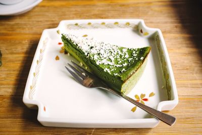 Close-up of served food on table