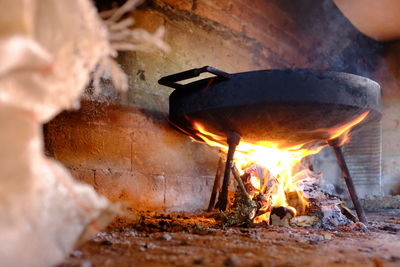 Close-up of bonfire