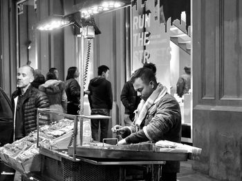 People sitting in restaurant