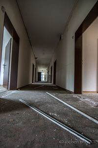 Empty corridor of building