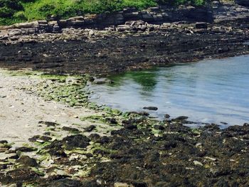 Rocks in sea