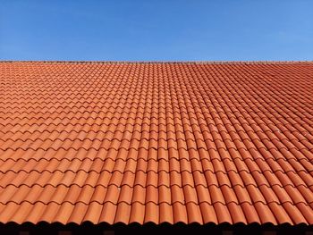 Roof of building against clear sky