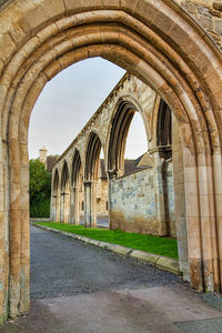 Archway of old building