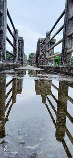 Bridge over river against sky