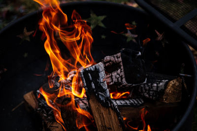 Close-up of fire