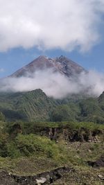 Merapi mountain in yogyakarta indonesia