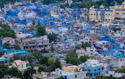 High angle view of townscape