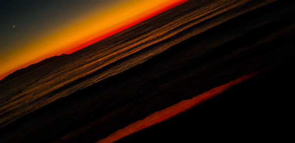 Full frame shot of multi colored sky at night