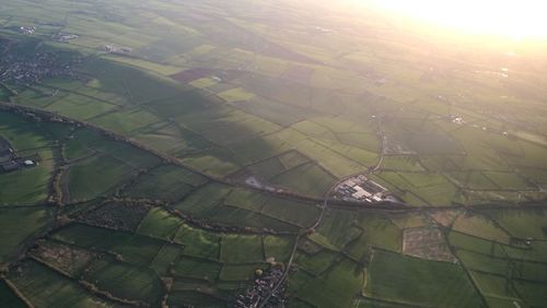 Aerial view of agricultural field