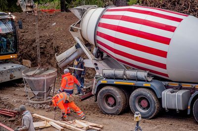 Man working at construction site