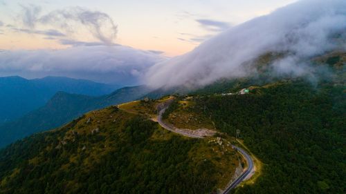 Scenic view of mountain against sky