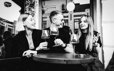 Group of people sitting at table