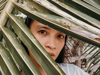 Close-up portrait of teenage girl