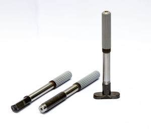 High angle view of pen on table against white background