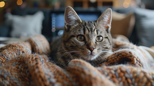 Close-up portrait of cat