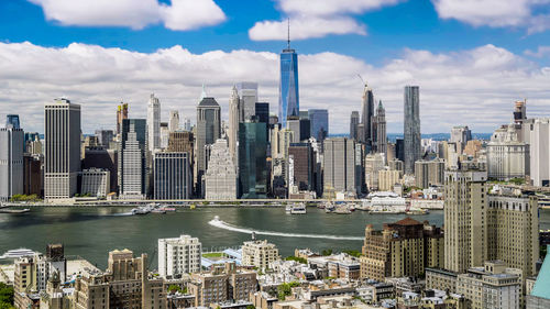 Aerial view of buildings in city