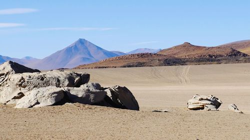 Scenic view of desert against sky