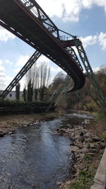 Low angle view of bridge over river