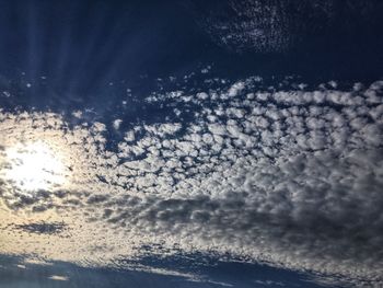 Low angle view of clouds in sky