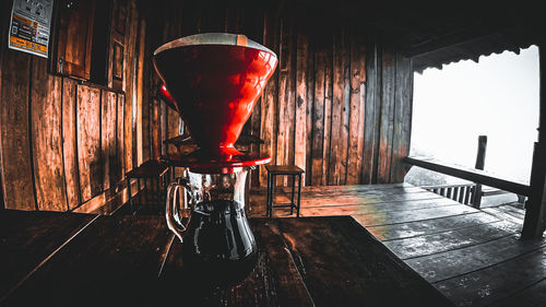 Close-up of coffee on table