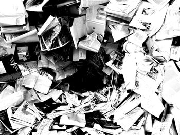 Full frame shot of paper stack