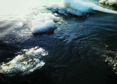 Full frame shot of wet window