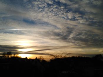 Silhouette of sky at sunset