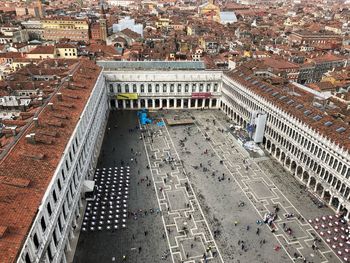 High angle view of st marks square in city