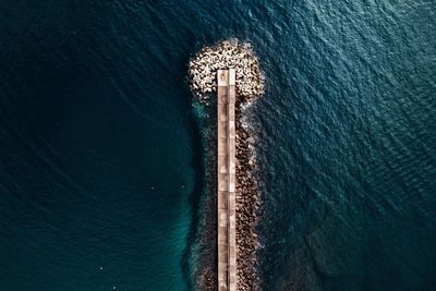 High angle view of sea shore