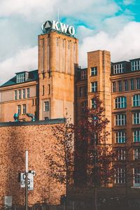 Low angle view of buildings in city