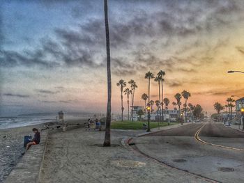 Road against cloudy sky