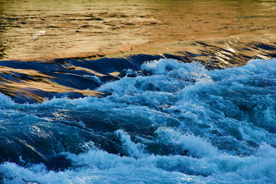 Waves rushing towards shore