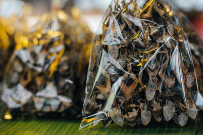 Close-up of food at market stall