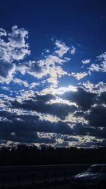 Scenic view of silhouette landscape against sky during sunset