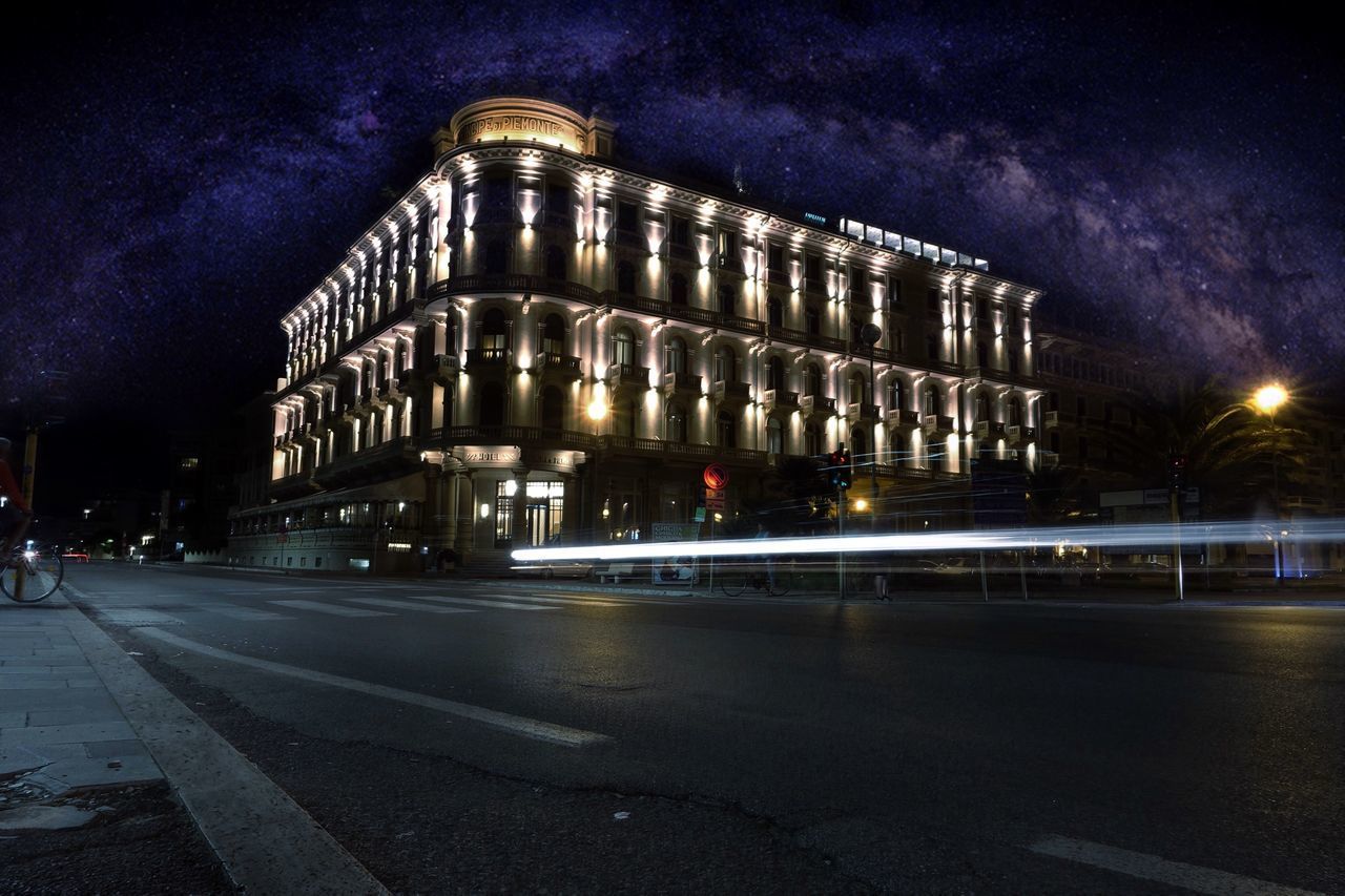 ILLUMINATED CITY AT NIGHT