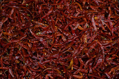 Full frame shot of red chili peppers