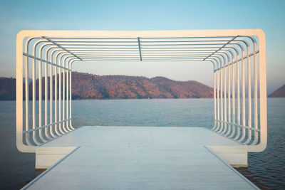 Pier over lake