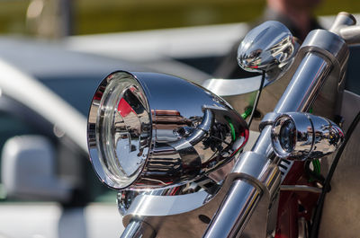 Close-up of bicycle wheel