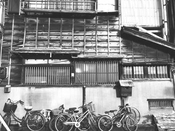 Bicycle in front of building