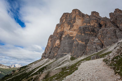 Scenic view of rocky mountains against sky