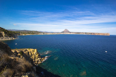 High angle view of sea against sky