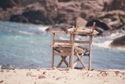 Lifeguard chair on beach