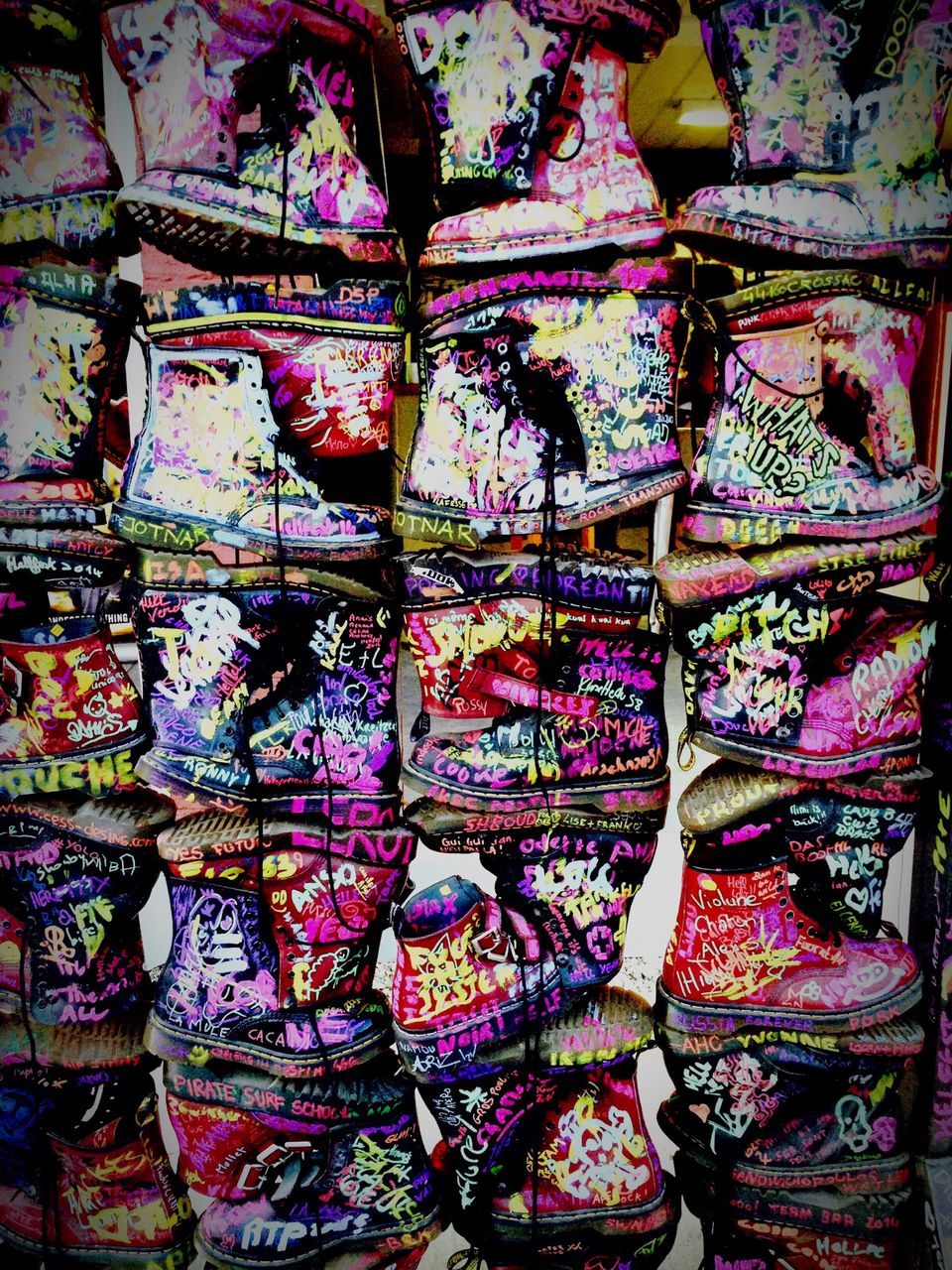 full frame, multi colored, backgrounds, indoors, art and craft, variation, creativity, pattern, textile, fabric, art, textured, colorful, design, choice, abundance, large group of objects, for sale, retail, close-up