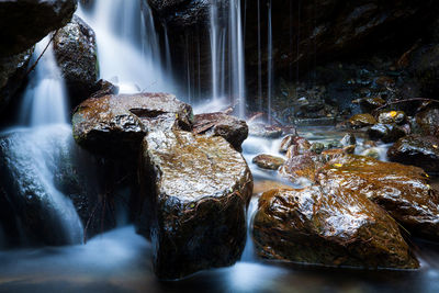 Close-up of waterfall