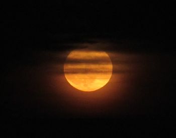 Close-up of moon against sky during sunset