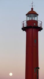 Low angle view of lighthouse against sky