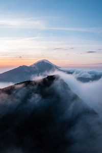 Scenic view of cloudscape against sky during sunset