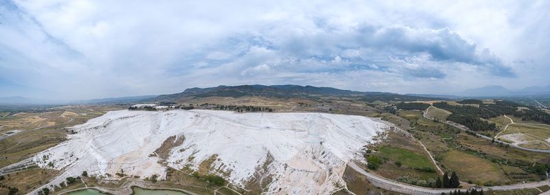 High angle view of landscape against sky