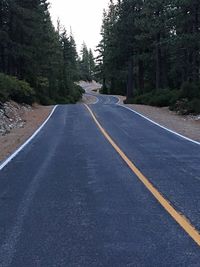 Road amidst trees against sky