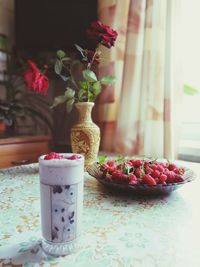 Close-up of potted plant on table at home